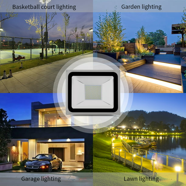 100W LED Security Floodlight Outdoor Flood Light Garden Street Lamps 3000K-6500K